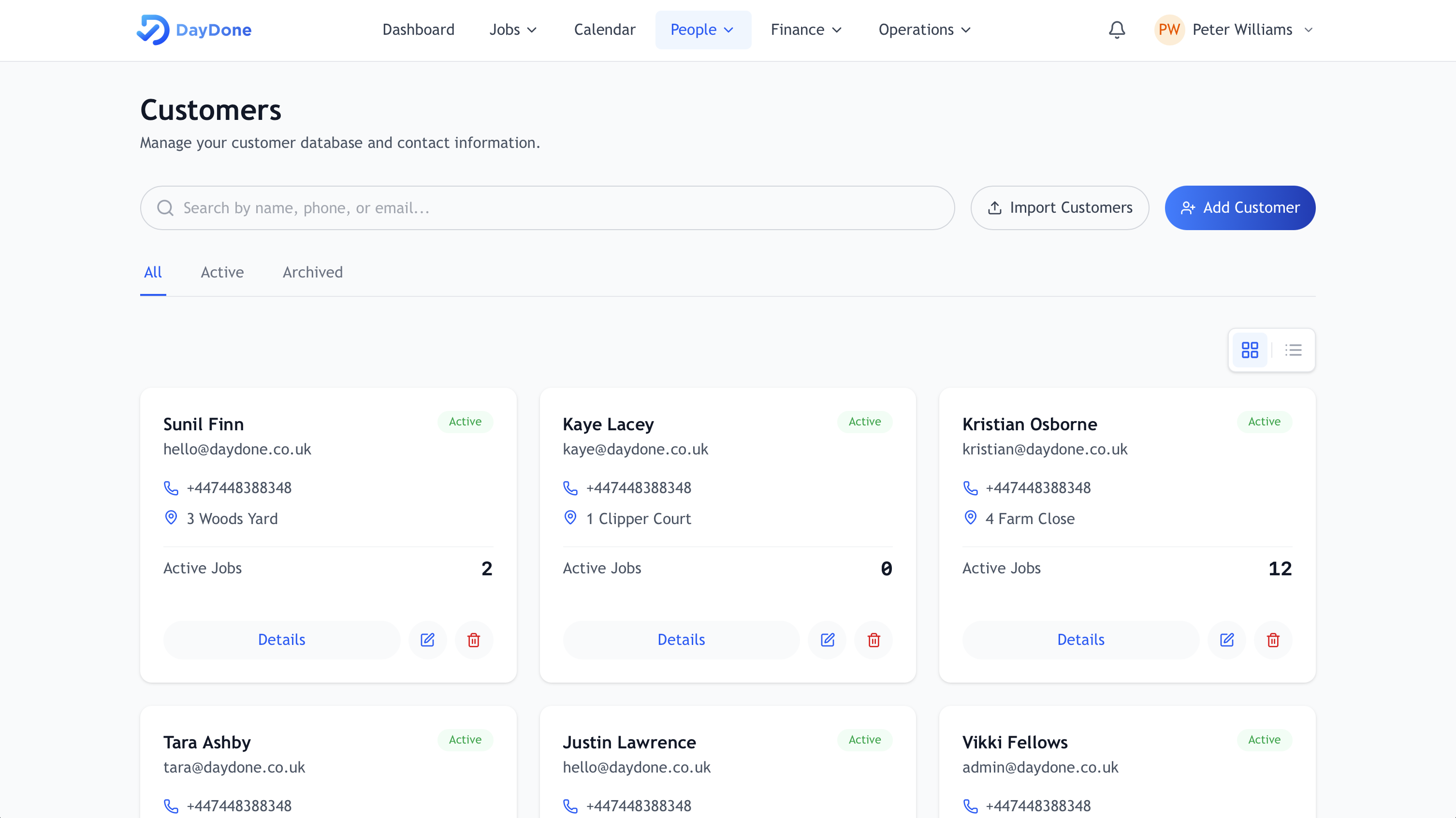 Customers on desktop