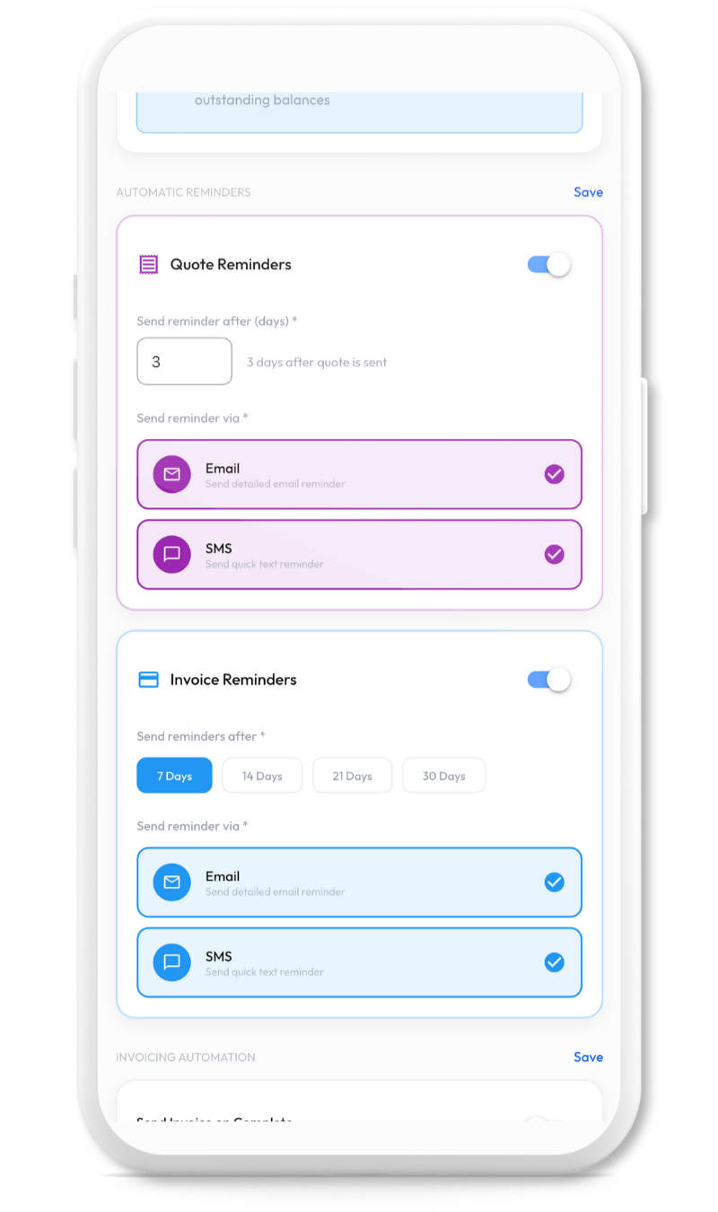 Automated Reminders screenshot
