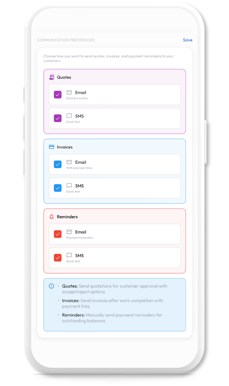 SMS Notifications screenshot